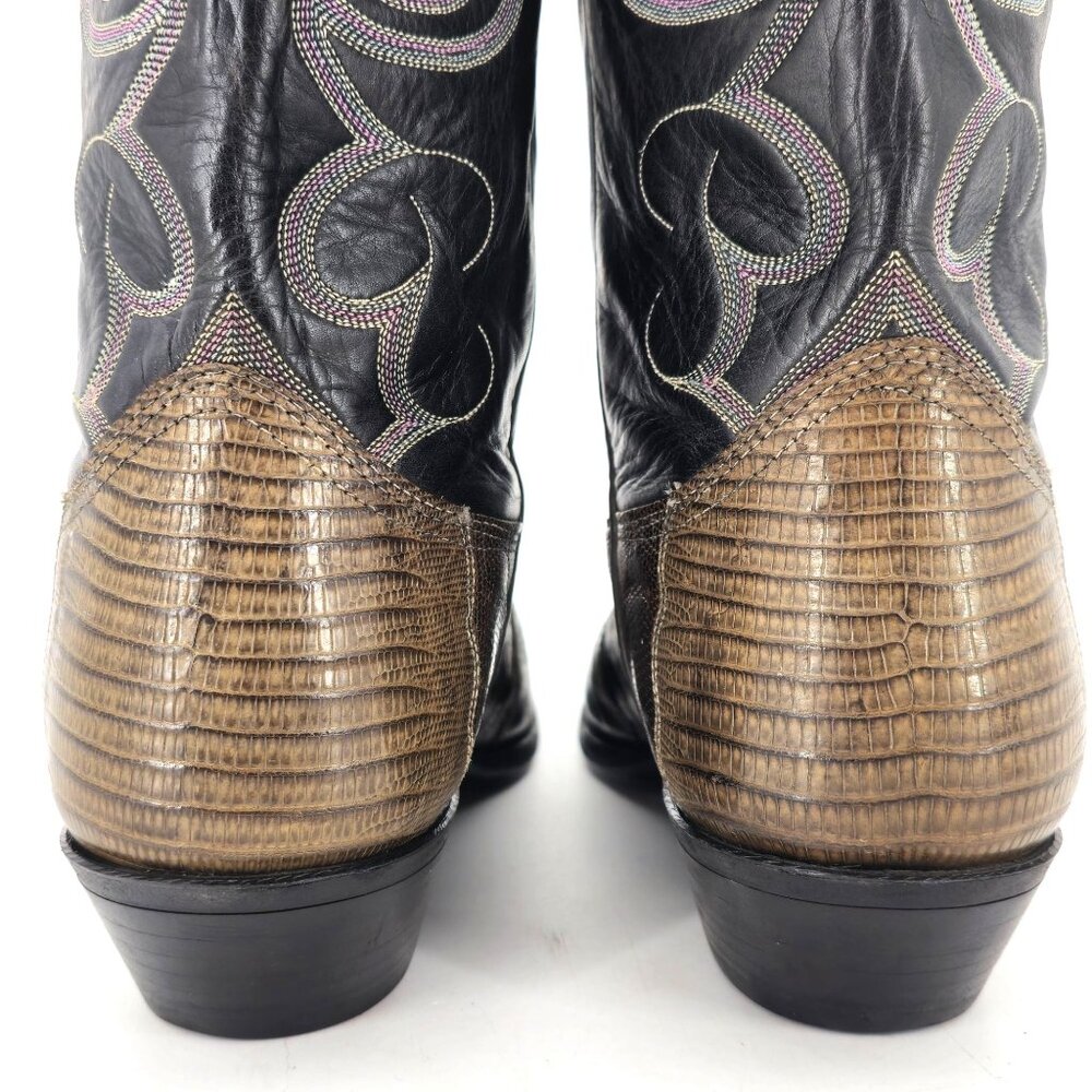 Vintage Nocona Mens Size 12D Lizard Teju Exotic Leather Cowboy Western Boots USA - Picture 11 of 14